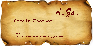 Amrein Zsombor névjegykártya